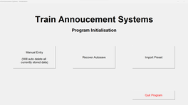 TSW Python Announcements Program