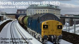 ClaphamJn-Ripple Lane - AP Class 37 Empty Tanks - BR Blue