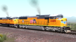 Union Pacific SD60m Triclops Flag