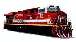 Clear Tracks GE ES44AH CSX 911 [TSC Archives Collection]