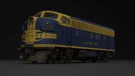 ATSF EMD F7(B) Bluebonnet Freight