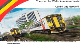 Cardiff City Network Announcements