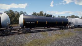GATX Black Tank Car with White Ends