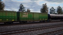 Burlington Northern Boxcar with patchwork paint.