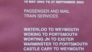 Section WG (South Western Main Line and Portsmouth) ​ Summer 2003