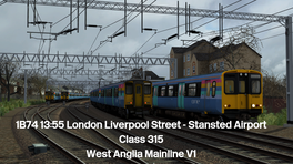 1B74 13:55 London Liverpool Street - Stansted Airport