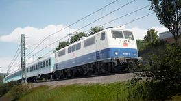 DB BR 111  111 085-7 in Blue-Beige (Blau-Beige) Reskin (Stuttgart-Heilbronn)