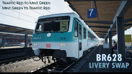 BR 628 Livery Swap for TT services (Mint Green to Traffic Red and vice versa)