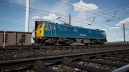 Class 87 87101 "Stephenson" in BR Blue Livery