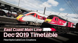 East Coast Main Line December 2019 Timetable